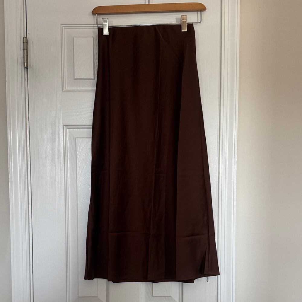 SHEIN Dark Brown Maxi Skirt